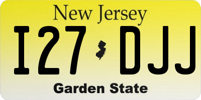NJ license plate I27DJJ