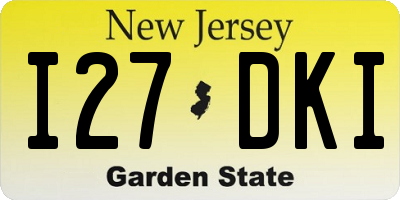 NJ license plate I27DKI