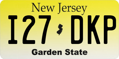 NJ license plate I27DKP