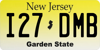 NJ license plate I27DMB