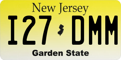 NJ license plate I27DMM