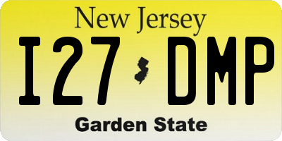 NJ license plate I27DMP