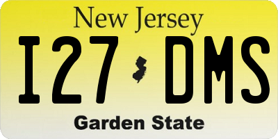 NJ license plate I27DMS