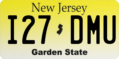 NJ license plate I27DMU