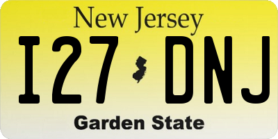 NJ license plate I27DNJ