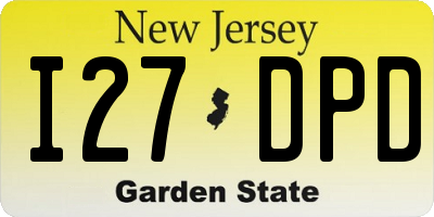 NJ license plate I27DPD