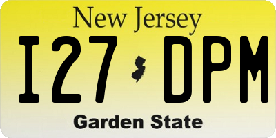 NJ license plate I27DPM