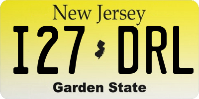 NJ license plate I27DRL