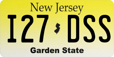 NJ license plate I27DSS