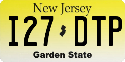 NJ license plate I27DTP