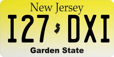 NJ license plate I27DXI