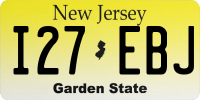 NJ license plate I27EBJ