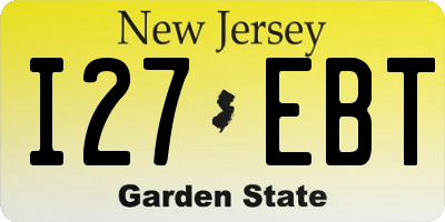 NJ license plate I27EBT