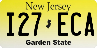 NJ license plate I27ECA