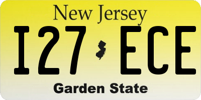 NJ license plate I27ECE