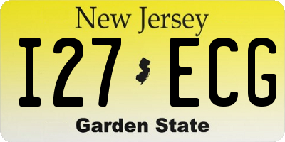 NJ license plate I27ECG