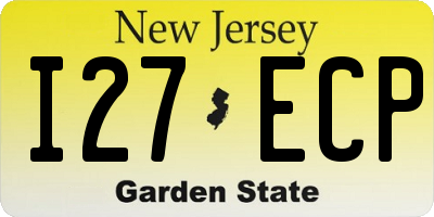 NJ license plate I27ECP
