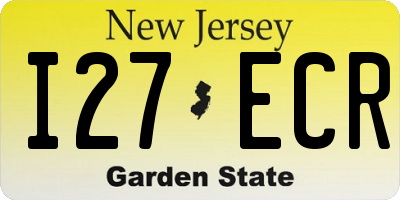 NJ license plate I27ECR