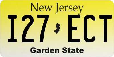 NJ license plate I27ECT