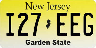 NJ license plate I27EEG