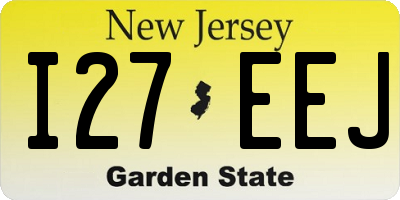 NJ license plate I27EEJ