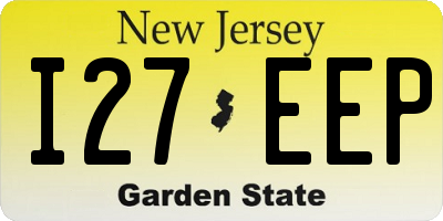 NJ license plate I27EEP