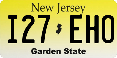 NJ license plate I27EHO