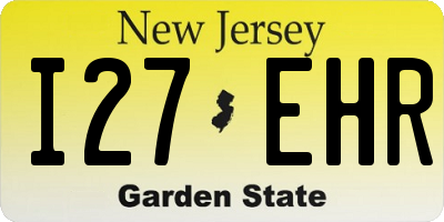 NJ license plate I27EHR