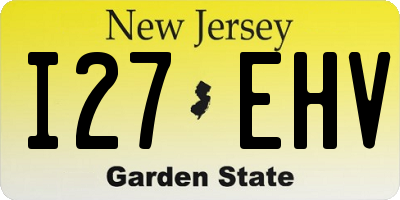 NJ license plate I27EHV