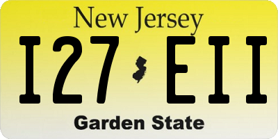 NJ license plate I27EII