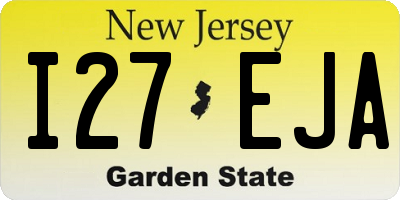 NJ license plate I27EJA