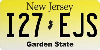 NJ license plate I27EJS