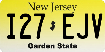 NJ license plate I27EJV