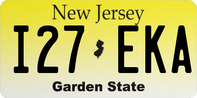 NJ license plate I27EKA