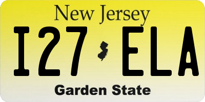 NJ license plate I27ELA