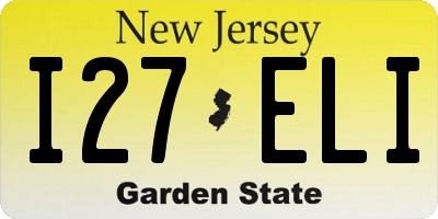 NJ license plate I27ELI