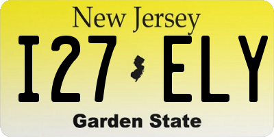 NJ license plate I27ELY