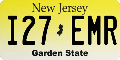 NJ license plate I27EMR