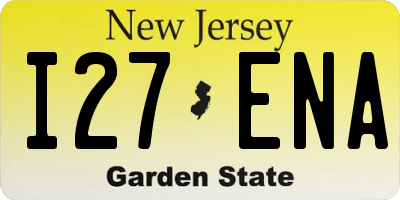 NJ license plate I27ENA
