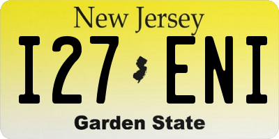 NJ license plate I27ENI