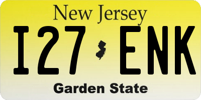 NJ license plate I27ENK