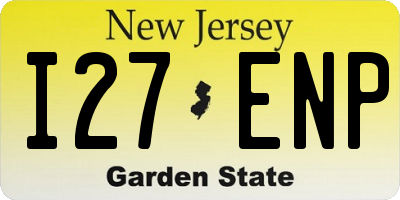 NJ license plate I27ENP