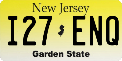 NJ license plate I27ENQ