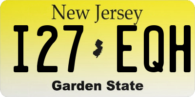 NJ license plate I27EQH