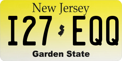 NJ license plate I27EQQ
