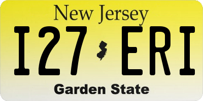 NJ license plate I27ERI