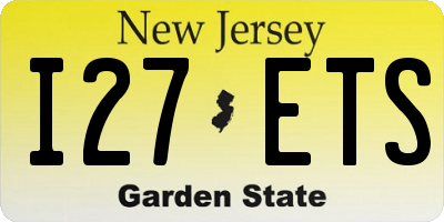 NJ license plate I27ETS