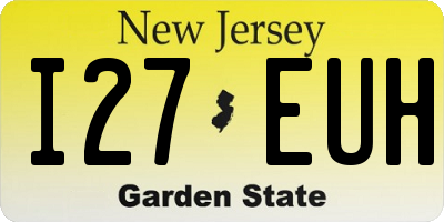 NJ license plate I27EUH