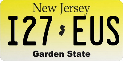 NJ license plate I27EUS