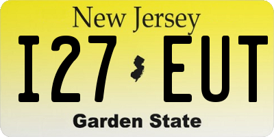NJ license plate I27EUT